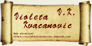 Violeta Kvačanović vizit kartica